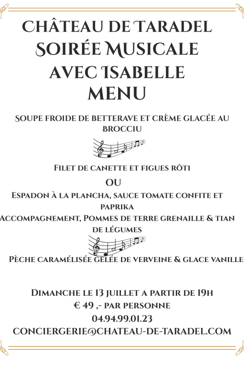 menu 13 juillet 2025